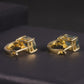 2.37Ct 6x8mm Octagon Cut Moss Agate Studs Earrings in 925 Sterling Silver Women Gemstone Earrings