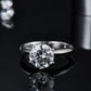 Moissanite Ring 1ct 2ct 3ct SS 925 Round Moissanite Diamond Solitaire Engagement Rings For Women