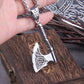 Stainless Steel Viking Axe key bottle opener necklace with wooden box as gift