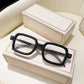 Vintage Gray Pink Lens Square Sunglasses Women Brand Fashion Spectacle Plain Eyewear 90s