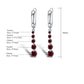 2.67Ct Natural Red Garnet Gemstone Drop Earrings Genuine Pure 925 Sterling Silver Earrings Fine Jewelry For Women