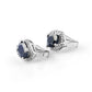 Natural Blue Sapphire Gemstone Vintage Stud Earrings 925 Sterling Silver 3.26C