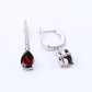 Natural Red Garnet Drop Earrings Solid 925 Sterling Silver Fine Jewelry 4.31Ct