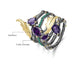 2.26Ct Natural Amethyst Gemstone Finger Ring 925 Sterling Sliver Vintage Neo-Gothic Rings For Women Fine Jewelry