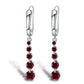 2.67Ct Natural Red Garnet Gemstone Drop Earrings Genuine Pure 925 Sterling Silver Earrings Fine Jewelry For Women