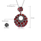 Natural Red Garnet Gemstone Vintage 925 Sterling Silver Pendant Necklace
