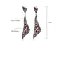 Natural Red Garnet Gemstone Earrings 925 Sterling Sliver Vintage Gothic Punk Drop Earrings