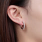 925 Silver Earrings 1.2CT Round Brilliant Cut Moissanite Hoop Earrings For Women