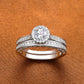2.4Ct Round White Wedding & Engagement Ring Set 925 Sterling Silver