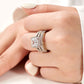Original 925 Sterling Silver Two Tone Gold Wedding Engagement Rings Set for Women Princess Cut AAAAA CZ