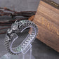 New Viking Ouroboros vintage punk bracelet for men stainless steel fashion Jewelry hippop street culture with wooden box