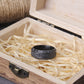 Viking rune cool stainless steel Celtic ring smooth fashion amulet jewelry with wooden box