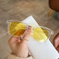 Vintage Red Rectangle Sunglasses Design Fashion Decor Acrylic Yellow Clear Lens Square