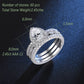 3 Pieces 925 Sterling Silver Wedding Ring Set for Women Water Drop AAAAA Zircons Engagement Ring Eternity Bands