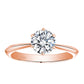 Yellow ＆ Rose Gold Solid 925 Sterling Silver Wedding Engagement Moissanite Rings For Women Solitaire 1.0ct