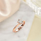 Yellow ＆ Rose Gold Solid 925 Sterling Silver Wedding Engagement Moissanite Rings For Women Solitaire 1.0ct