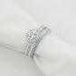 2.4Ct Round White Wedding & Engagement Ring Set 925 Sterling Silver