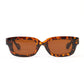 Retro Tortoiseshell Rectangle Frame Women Sunglasses Brand Designer Green Square Decor Acrylic