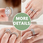 2 Pcs Vintage Wedding Ring Set Solid 925 Sterling Silver 4Ct Princess Cut AAAAA CZ Engagement Rings for Women Bridal